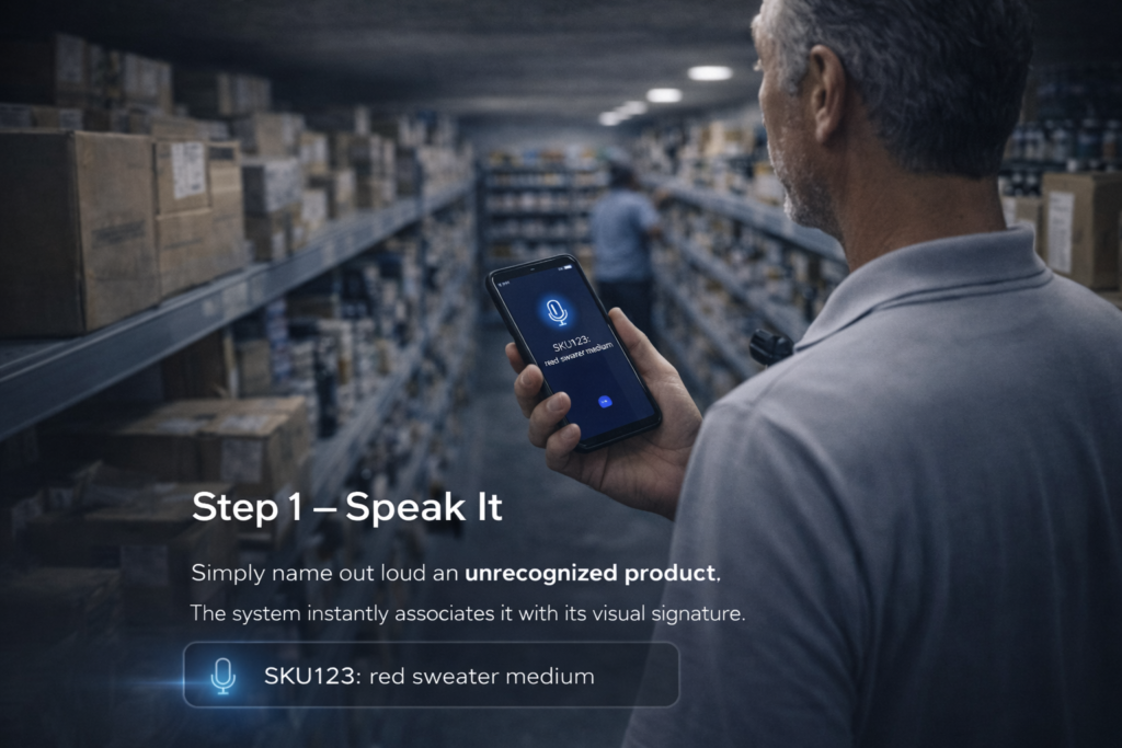 Staff onboarding a product by description